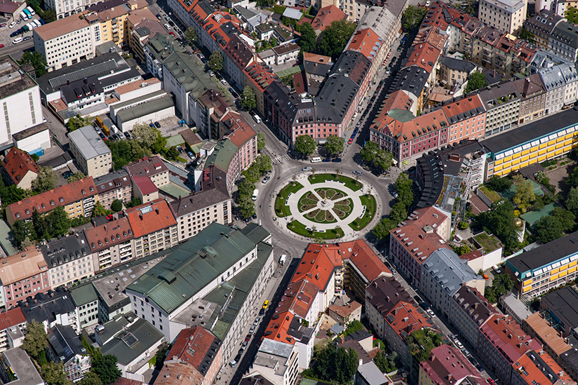 <b>project:</b> aerial photos gaertnerplatz munich
