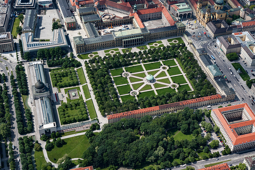 <b>project:</b> aerial photos bayerischer landtag & hofgarten