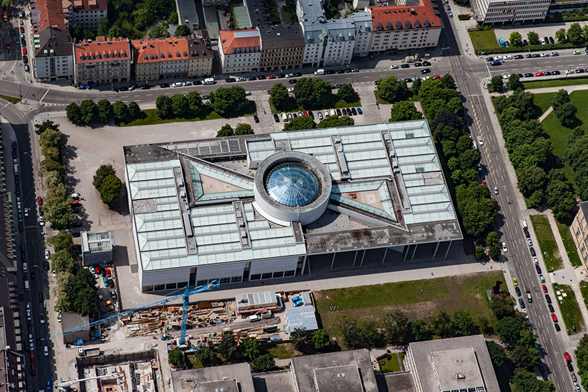 <b>project:</b> aerial photos pinakotek der moderne  I  <b>architect:</b> stephan braunfels